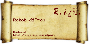 Rokob Áron névjegykártya
